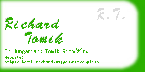 richard tomik business card